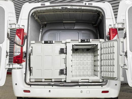Caisson frigorifique amovible pour véhicule utilitaire